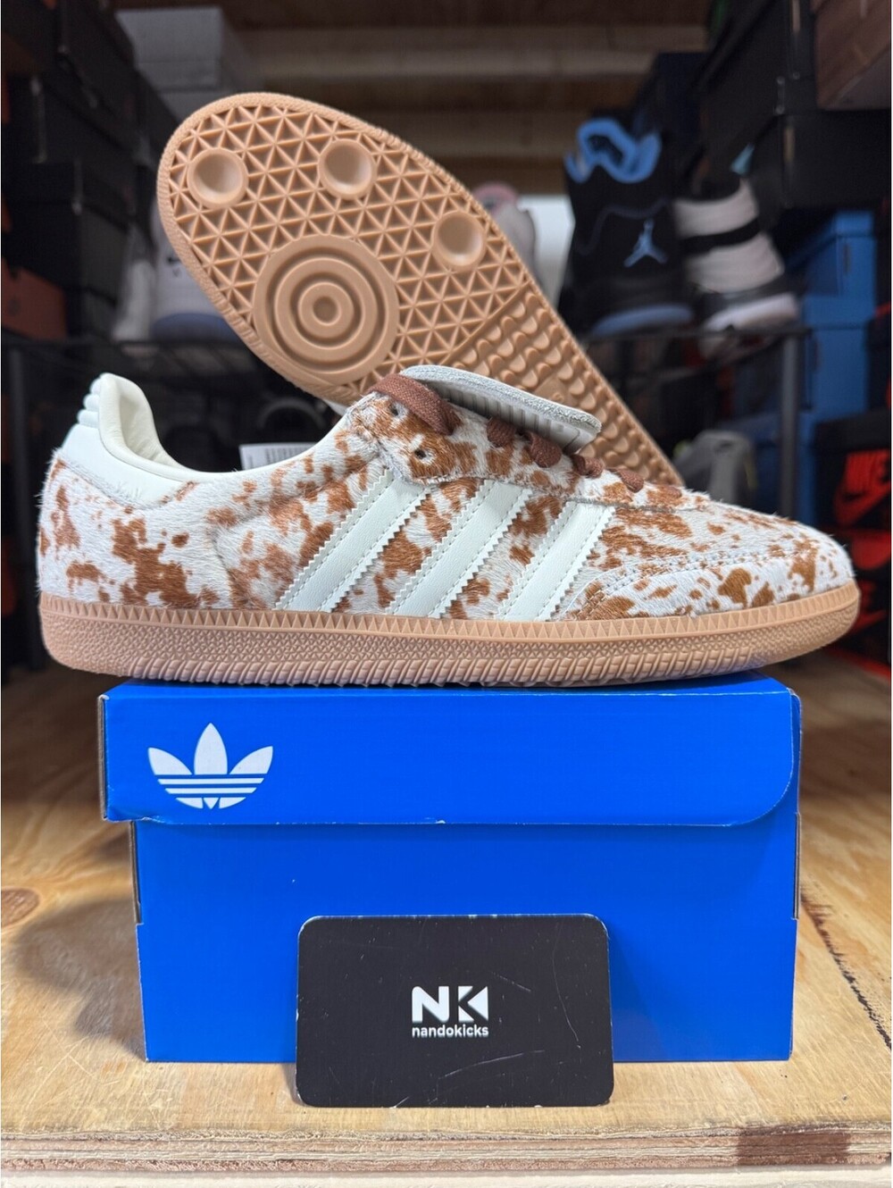 Adidas Wmns Samba LT 'Cow Print Pack - Brown' JS3931 BRAND NEW WOMENS SIZE 7.5